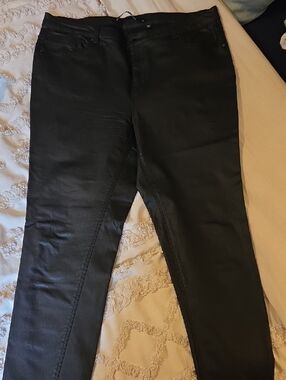 Simply Be Black Coated Skinny Jeans